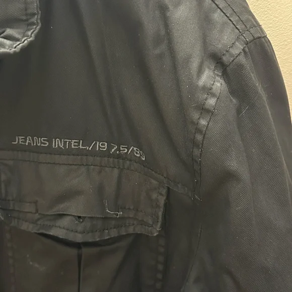 Jack & Jones Black Military Biker Jacket - Picture 3 of 6